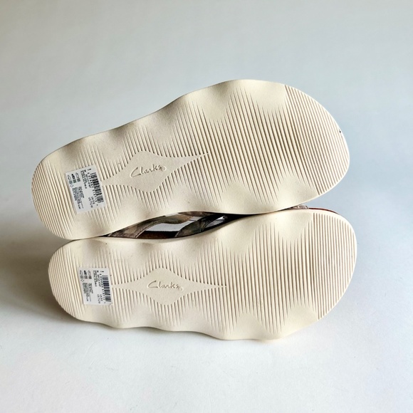 New Clarks Crean Green Pink Textile Rubber Outsole Sandals size 7.5 - Picture 8 of 13